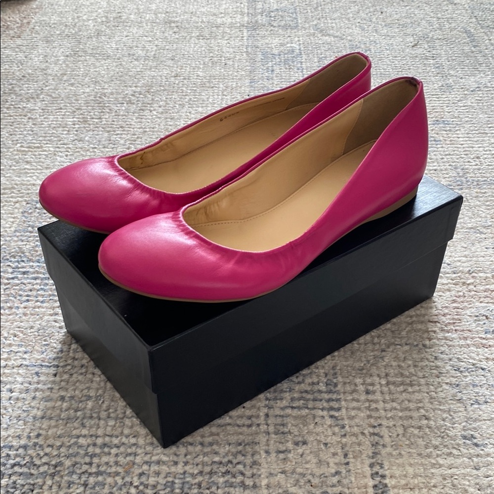 J. Crew Pink Ballet Flats Cece Leather size 11